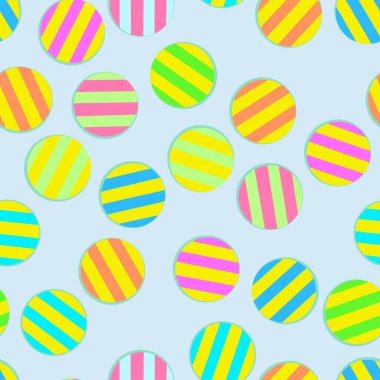 Renkli çizgili balonların kumaş ya da duvardaki izler ve renkli ambalajlar için kusursuz vektör deseni