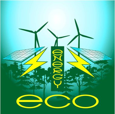 eko enerji kavramı vektör illüstrasyonu