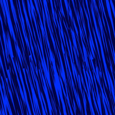 Oda dekorasyonu, reklam afişleri, illüstrasyonlar ve kumaş üzerine baskı yapmak için mavi tonlu yağmur çizgilerine benzer bir doku biçiminde kusursuz soyut desen. 
