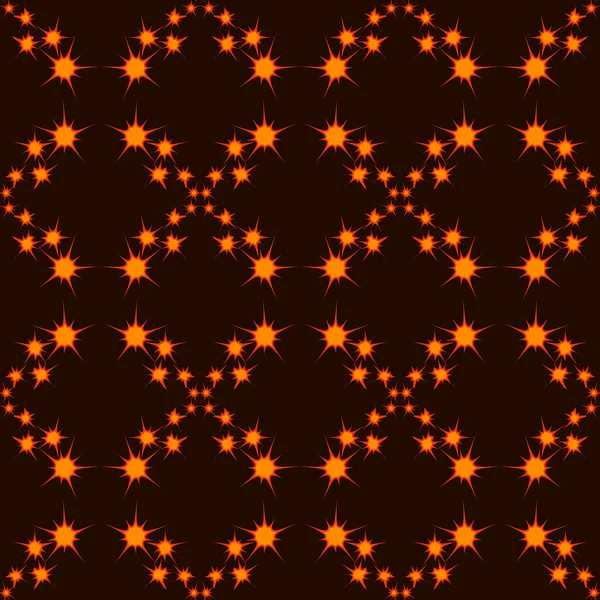 Бесшовный Абстрактный Рисунок Звёзд Галактики Желтых Тонах Тёмном Фоне Образующий — стоковый вектор