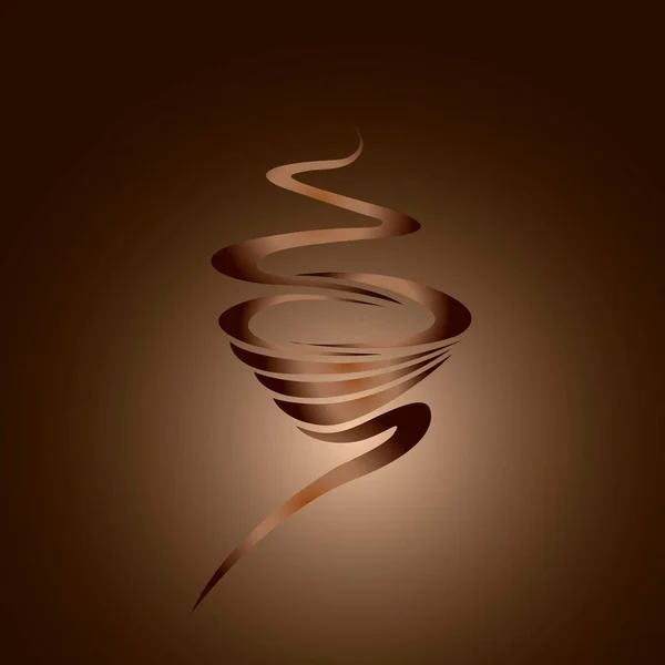 Abstrakcyjny Wzór Symbolizujący Aromat Kawy Dekoracji Pomieszczeń Handlowych Kawiarni Oraz — Wektor stockowy
