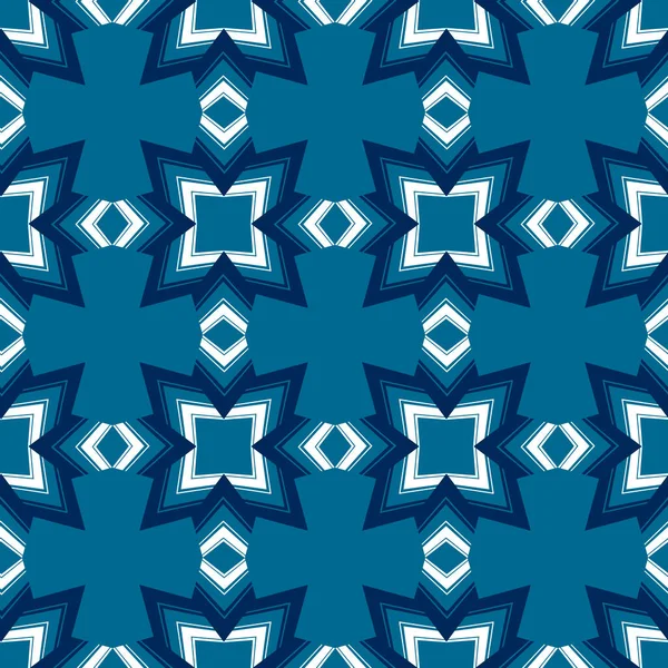 Nahtloses Muster Blau Und Weiß Form Eines Ornaments Für Drucke — Stockvektor