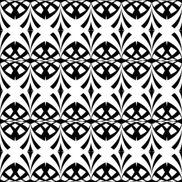 Naadloos Zwart Wit Patroon Vorm Van Een Symmetrisch Ornament Voor — Stockvector