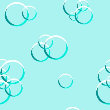 Soluk mavi tonlardaki suda hava kabarcıkları şeklinde pürüzsüz bir desen.