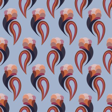 Kumaşlar, giysiler, çarşaflar, ambalajlar, seramik ve iç dekorasyon, kapaklar, tabaklar üzerindeki baskılar için pastel renkte kusursuz desenler.