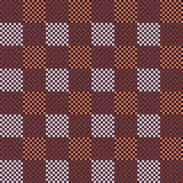 天衣无缝格子图案 浅褐色 梯形色调 用于毛绒 法兰绒 针织织物的印花 以及封面 陶瓷和室内装饰的印花 — 图库矢量图片