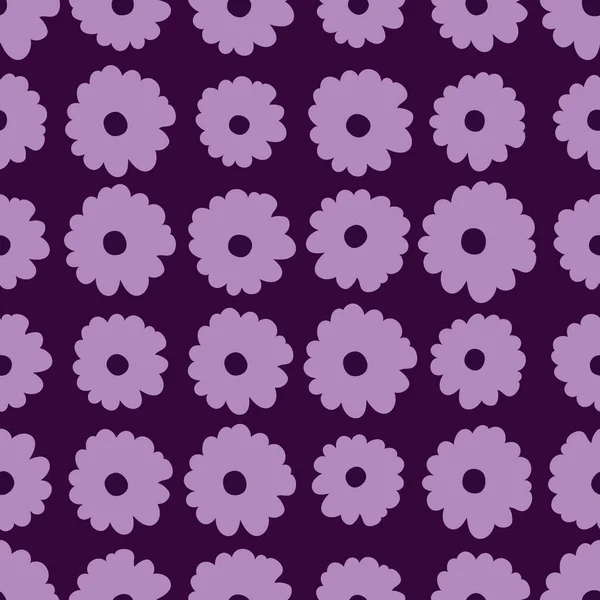 seamless pattern of flowers in purple shades for prints on fabrics, clothing, packaging, ceramics, bedding and for interior decoration