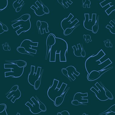 Kumaşlar, ambalajlar, pankartlar, kartpostallar ve iç dekorasyon üzerindeki parmak izleri için filler şeklinde kusursuz desenler.