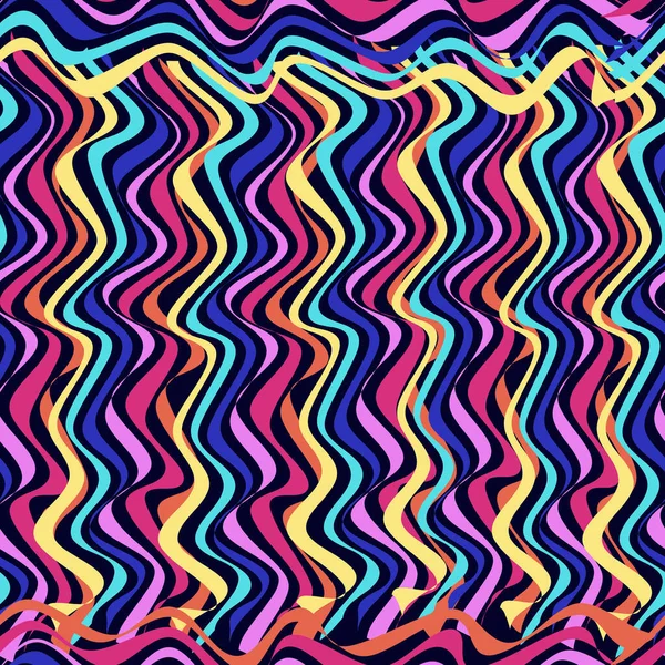 Бесшовный Абстрактный Рисунок Цветных Волнистых Линий Отпечатков Тканях Упаковке Одежде — стоковый вектор
