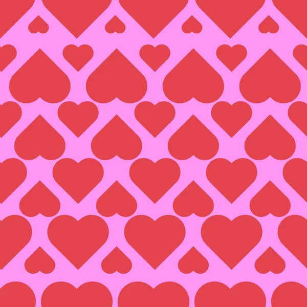 Бесшовный Узор Изображением Сердец Розовом Фоне Отпечатков Тканях Праздничной Упаковке — стоковый вектор