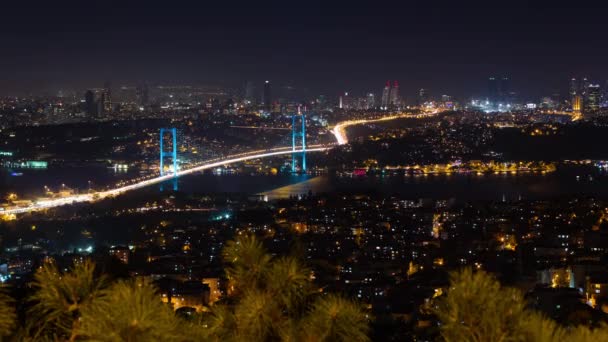 İstanbul 'daki Boğaz Köprüsü. — Stok video