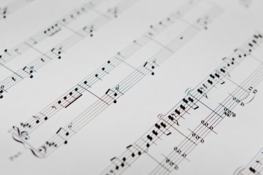 müzik notlar sayfası
