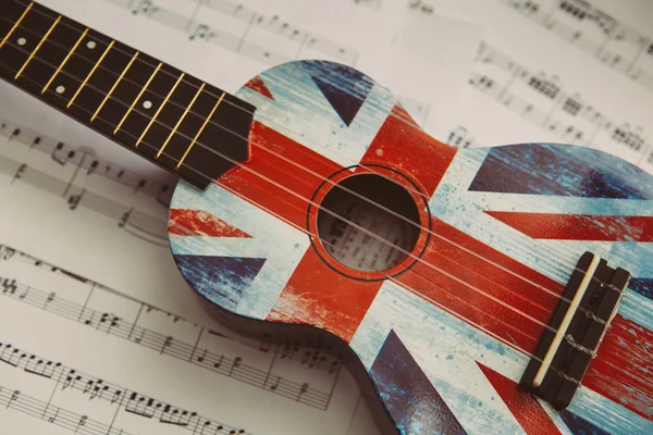 Britisk flag ukulele - Stock-foto