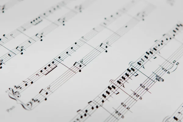 Folha de notas musicais — Fotografia de Stock