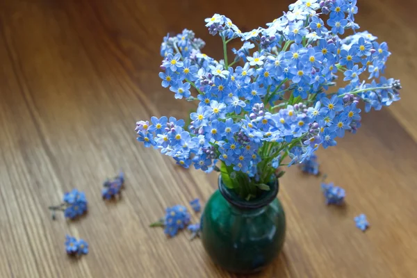 Forget me nots in the vase — Stock Photo, Image