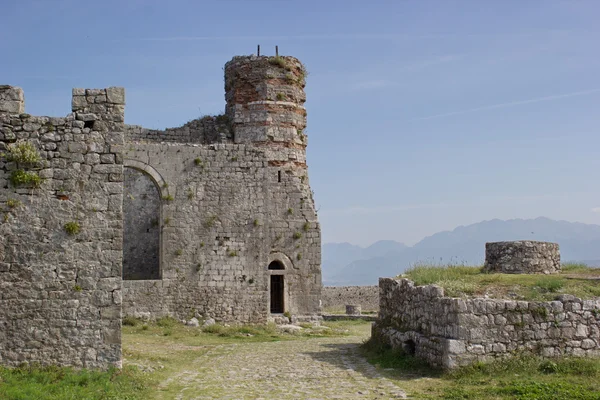 Régi templom és a mecset, a vár Rozafa, Shkodër, Albánia — Stock Fotó