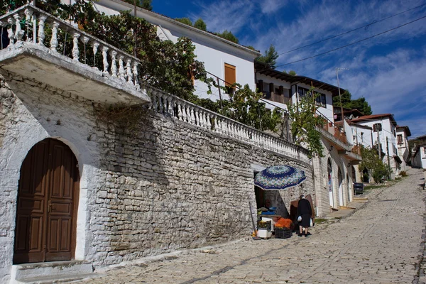 Starej ulicy Berat, Albania — Zdjęcie stockowe