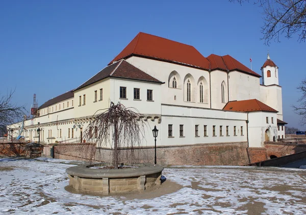 Spilberkfestningen om vinteren, Brno, Tsjekkia – stockfoto