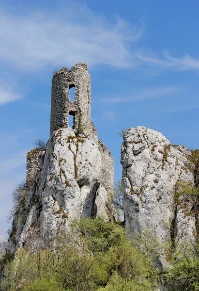 Rovina del castello sulla roccia, Sirotci hrad, Repubblica Ceca — Foto Stock
