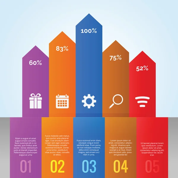 Flecha de gráfico infográfico — Archivo Imágenes Vectoriales