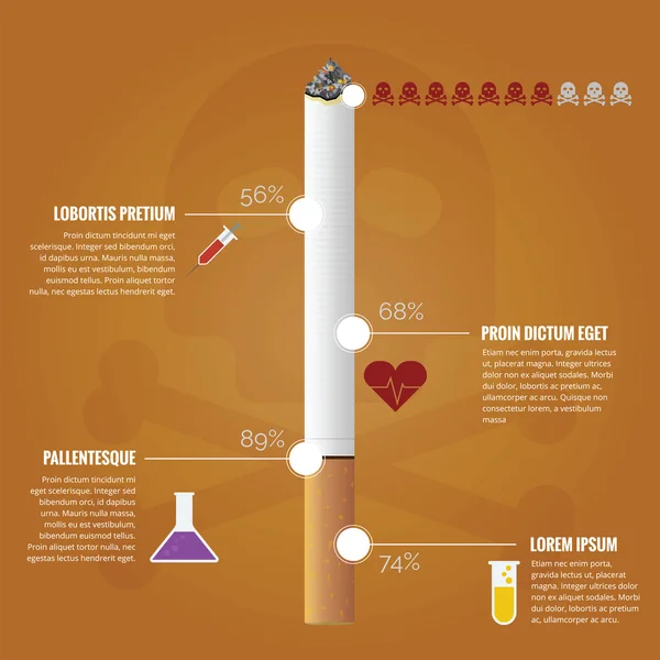 Infographie La cigarette — Image vectorielle