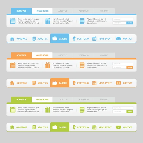 Navigationsleiste — Stockvektor