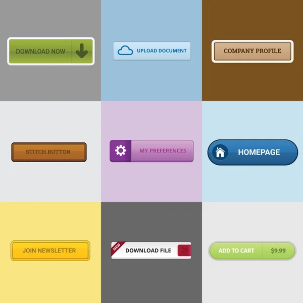 Web Button Collection Vector Graphics