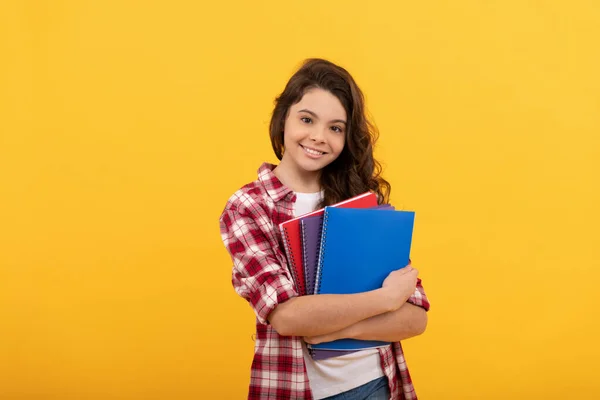 Vamos Estudar Volta Escola Menina Adolescente Pronto Para Estudar Infância — Fotografia de Stock