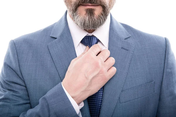 Cropped Mature Businessman Formalwear Business Success Successful Man Businesslike Suit — Stock Photo, Image