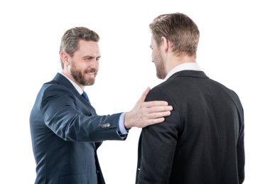 - Merhaba. Patron ve çalışan. İş anlaşmasından sonra ortağız. İşbirliği ve ortaklık. Meslektaşların el sıkışması. Başarılı pazarlıklar. Hoş geldiniz. İki adam el sıkışıyor. İş adamları toplantıda..