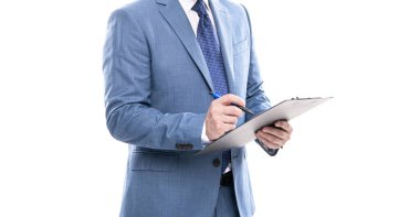 signing a contract. cropped businessman hold folder. business expertise.