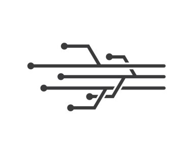 Circuit logo şablon vektör resimleme tasarımı