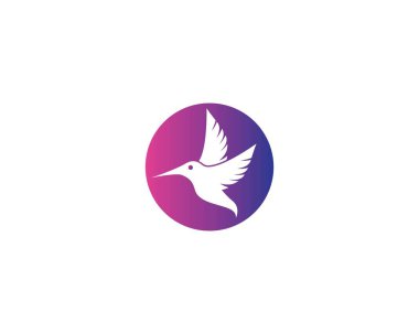 Hummingbird logo şablonu vektör resimleme tasarımı