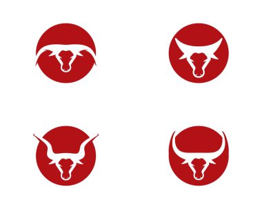 Boğa logo şablonu vektör resimleme tasarımı