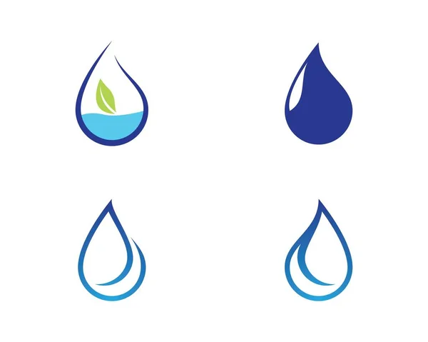 Modèle Logo Goutte Eau Icône Vectorielle Illustration Design — Image vectorielle