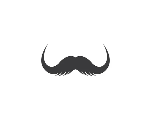 Mustache Logotipo Plantilla Vector Icono Ilustración — Archivo Imágenes Vectoriales