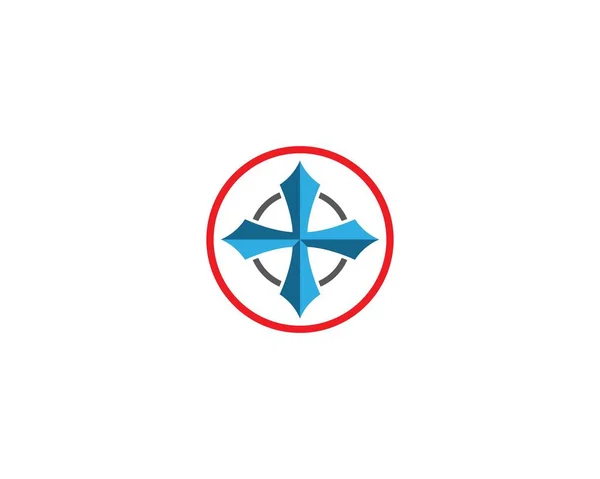Modèle Logo Boussole Conception Illustration Icône Vectorielle — Image vectorielle