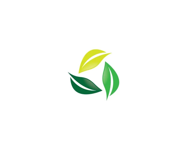 Logos Foglia Verde Ecologia Elemento Natura Icona Vettoriale — Vettoriale Stock