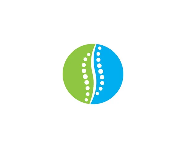 Wirbelsäulendiagnose Symbol Logo Vorlage Vektor Illustration Design — Stockvektor
