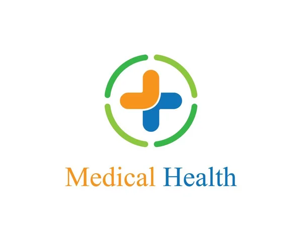 Logo Medico Modello Vettoriale Icona Illustrazione Design — Vettoriale Stock