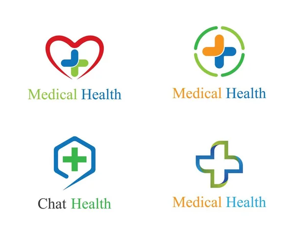 Modelo Logotipo Médico Ícone Vetor Ilustração Design — Vetor de Stock