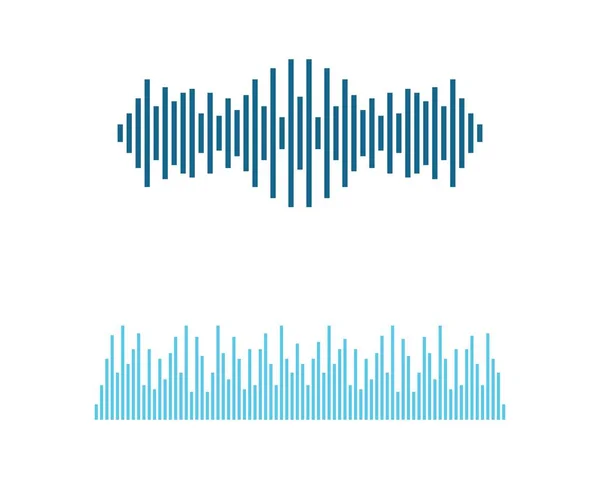 Geluidsgolf Logo Template Vector Pictogram Illustratie — Stockvector