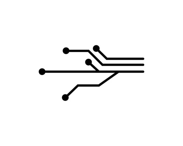 Diseño Ilustración Icono Vector Plantilla Logotipo Circuito — Archivo Imágenes Vectoriales