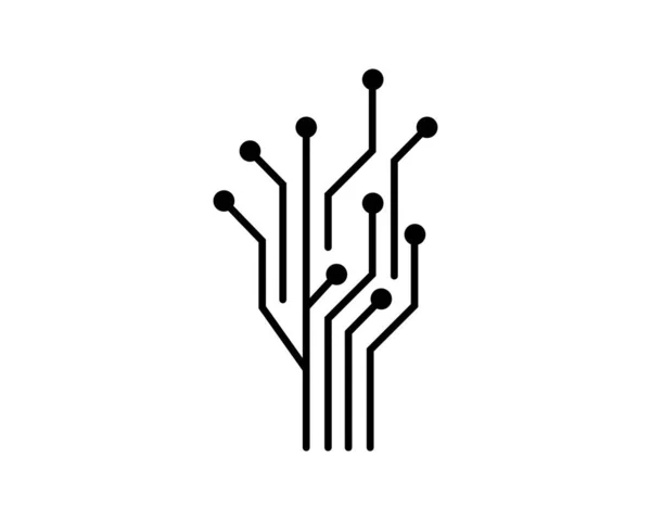 Diseño Ilustración Icono Vector Plantilla Logotipo Circuito — Vector de stock
