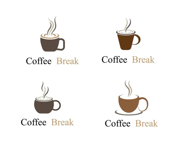 Kaffeetasse Logo Template Vektor Icon Design — Stockvektor