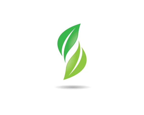 Logos Vert Feuille Écologie Élément Nature Vecteur Icône — Image vectorielle