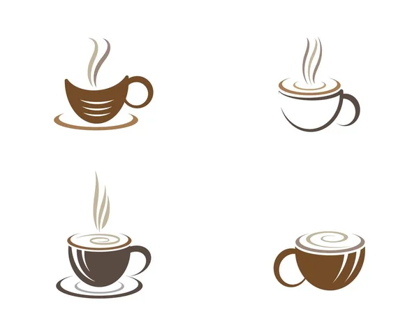 Kaffeetasse Logo Template Vektor Icon Design — Stockvektor