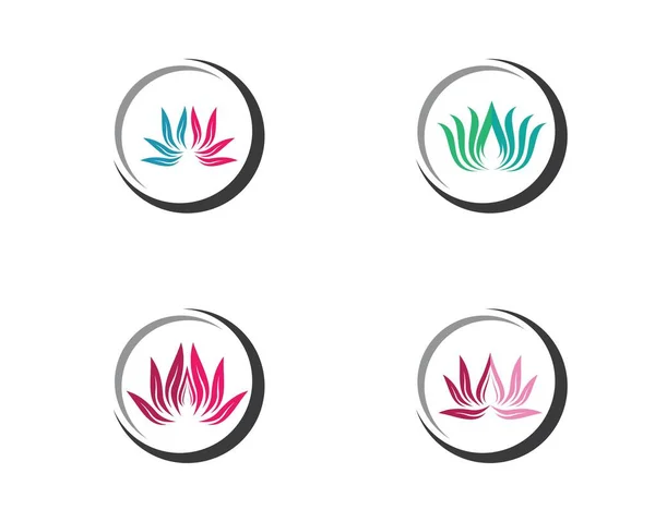 Piękno Wektor Kwiaty Projekt Logo Ikona Szablon — Wektor stockowy