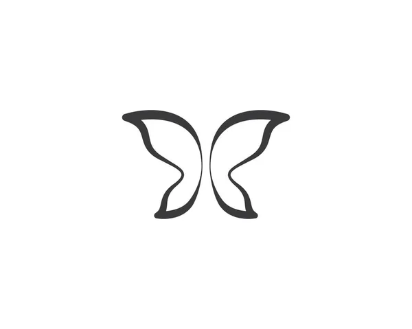 Vlinder Logo Template Vector Pictogram Illustratie Ontwerp — Stockvector