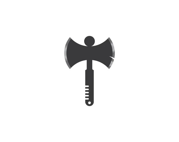 Шаблон Логотипу Сокири Векторний Дизайн Ілюстрації — стоковий вектор